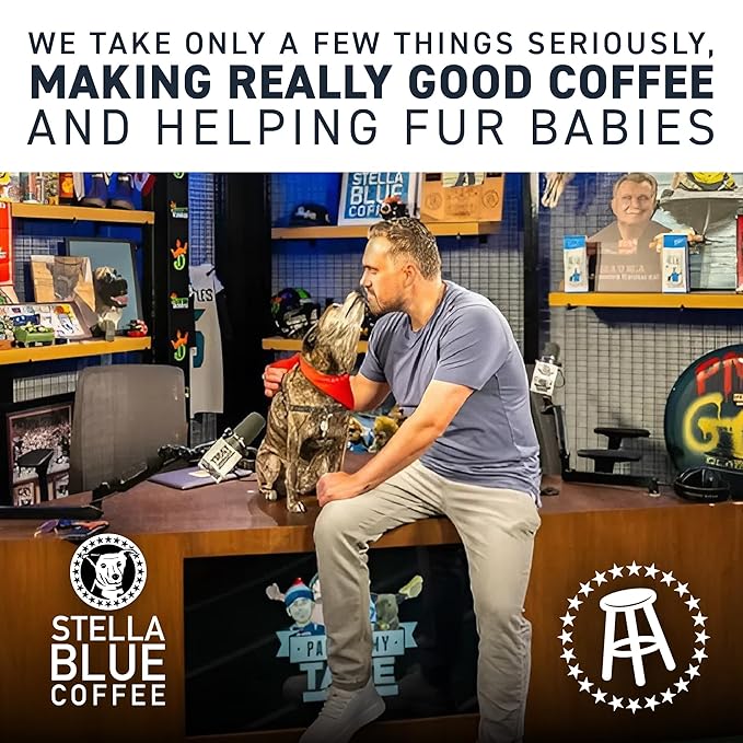 Stella Blue K Cups Coffee Pods, Big Cat Blend, Medium Roast, Caramel, Hazelnut and Fruitiness Notes, 100% Arabica, Ethically Sourced from Central & South America, 12 Single Serve Recyclable Pods