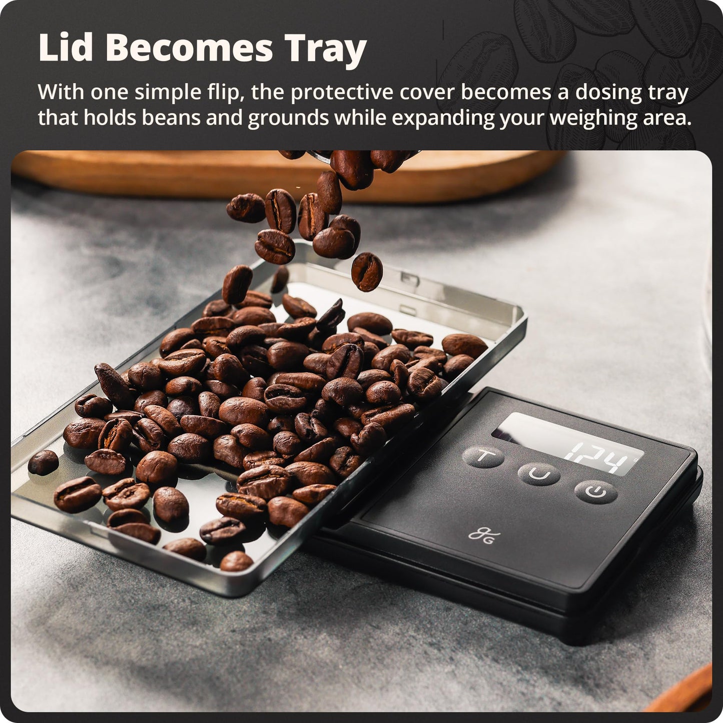 Greater Goods Digital Espresso Scale with 0.1g Precision, 750g Capacity