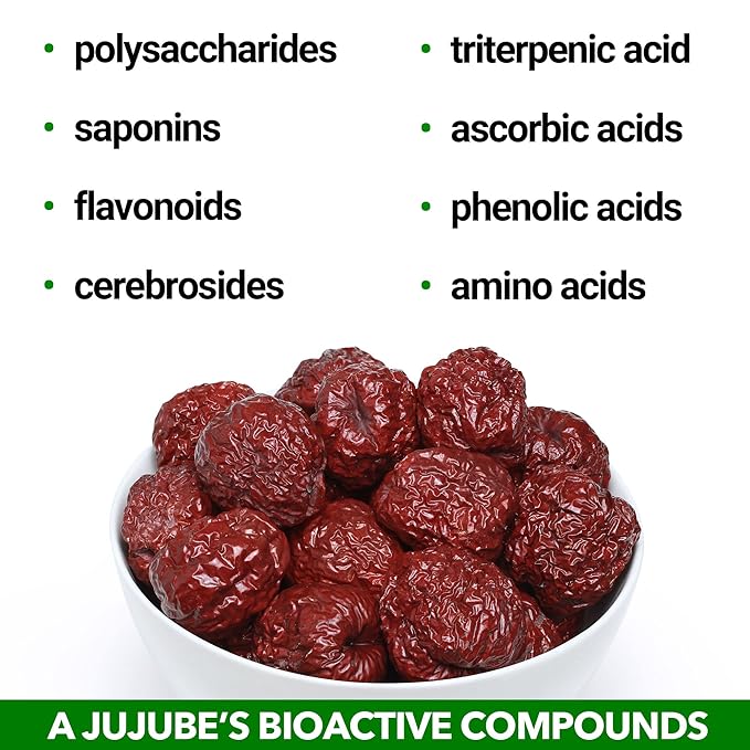 JUJUME | USDA Organic California Grown Jujubes Red Dates | Individually Sorted 3X for QA | High Grade Superfood | Healthy Dried Fruit | Certified All-Natural Non-GMO | 4-pack 6 oz bags