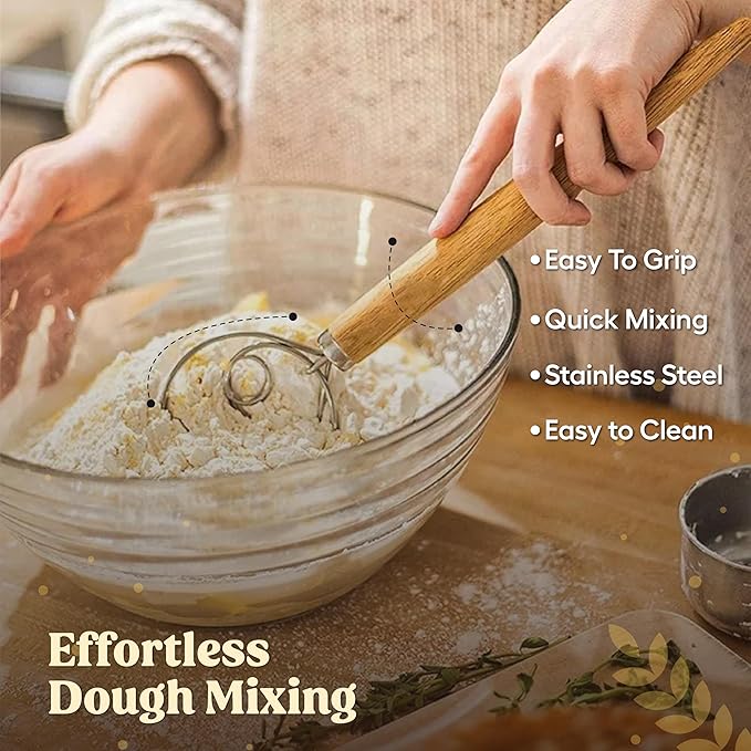 Sourdough Bread Proofing Basket Set ??9 inch Round Oval Banneton Baskets with Bread Lame, Dough Whisk, Scraper & Liners ??Bread Making Kit & Sourdough Starter Supplies