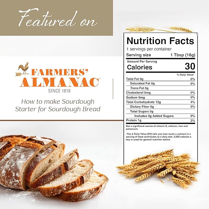 Shes Rooted Home Sourdough Starter Culture | Artisan Style Live Active Starter For Baking Sourdough Bread | Perfect for Pizza, Pancakes, Focaccia | Non-GMO Organic Sourdough Starter