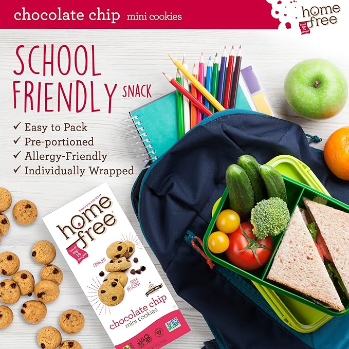 Homefree Treats You Can Trust Gluten Free Mini Cookies, Chocolate Chip, 5-Ounce (Pack of 6)