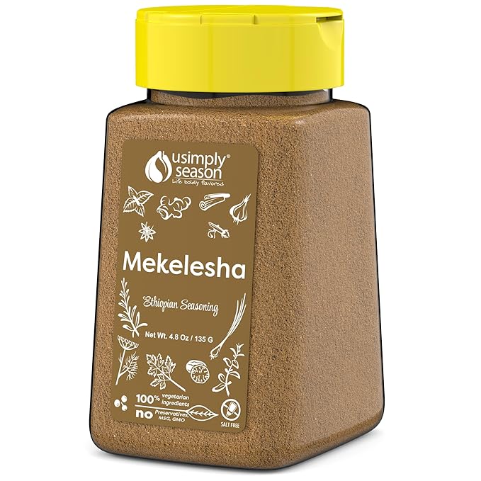 USimplySeason Mekelesha Spice, 4.8oz - Ethiopian Inspired Finishing Spice, Aromatic and Flavorful, Ideal for Stews and Soups, Vegan, Non-GMO, Crafted in the USA