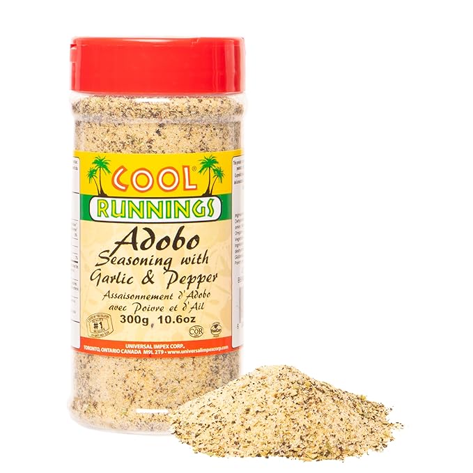 Cool Runnings Adobo Seasoning with Pepper and Garlic 300g ??Savory and Aromatic Adobo Spice Blend for Meats, Vegetables, Fish, Seafood and Stews