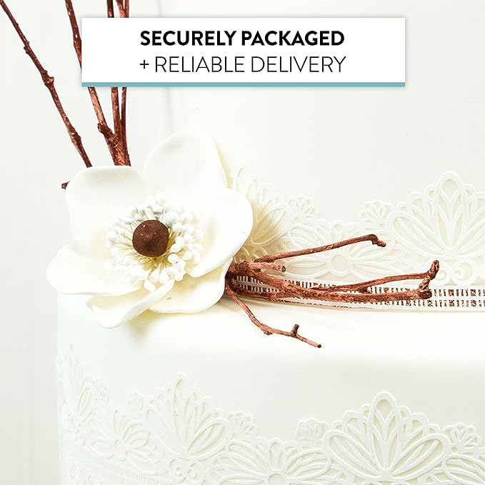 Global Sugar Art Poppy Anemone Sugar Cake Flowers, White, 4 Count by Chef Alan Tetreault