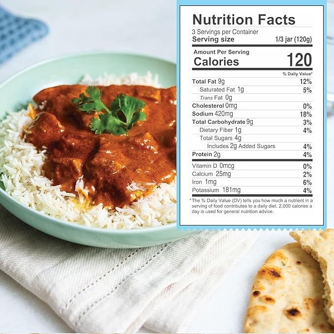 Khazana ORGANIC Tikka Masala Indian Simmer Sauce - 1 x 12.7oz Jars | Non-GMO, Vegan, Gluten Free, Kosher | Easy to Cook Authentic Indian Meals at Home!