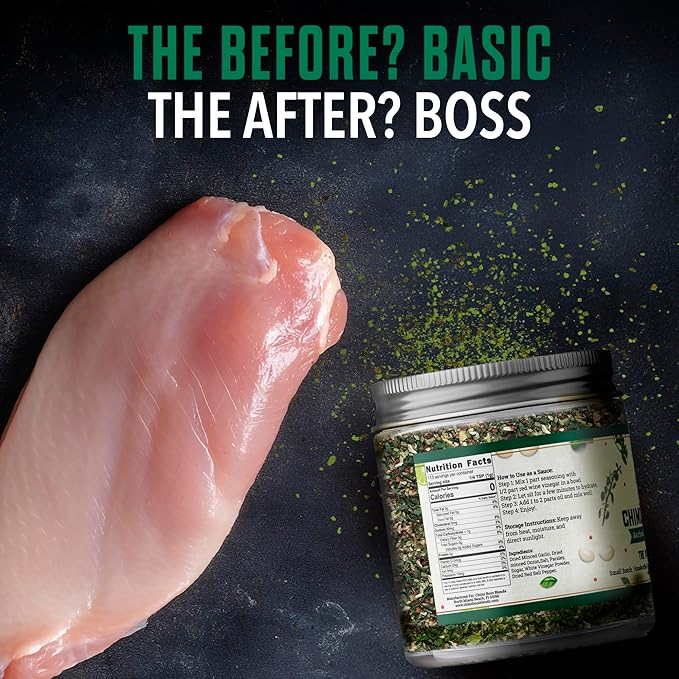 Chimi Boss Blends Chimichurri Original Dry Seasoning, 4 oz – Argentinian Herb & Garlic Rub with Parsley & Chili Flakes – All Natural Seasoning or DIY Sauce – Made in USA