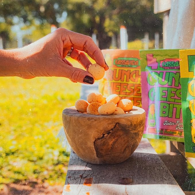 Cassavida Grain Free Crunchy Cheese Bites - Andean Aji Chili Flavoured | 1.5 Ounce (Pack of 3) | Gluten & Sugar-Free, Non-GMO Protein Snacks - Baked with 100% Grass-Fed Cheese & Cassava Flour