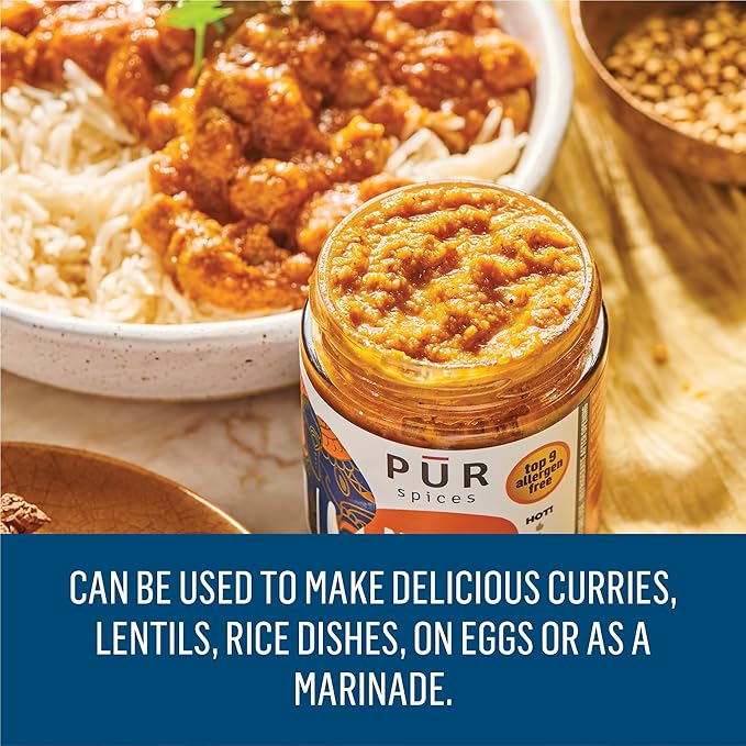 PUR Spices Masala Paste for Indian Cooking | Base Sauce or Marinade for Curry or Rice Dishes | Garam Masala | Plant Based, Gluten Free, No sugar added, Preservative and Additive Free I 6oz Jar