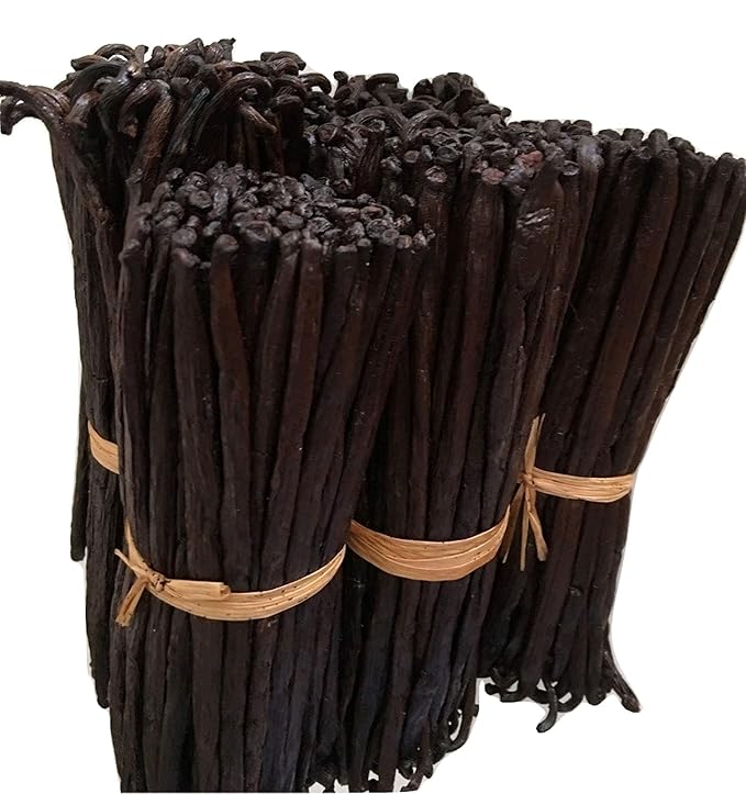2oz Madagascar Organic Vanilla Beans Gourmet Grade A. Certified USDA Organic 6"-8" by FITNCLEAN VANILLA Bourbon Fresh for Extract, Essence, Brewing, Baking NON-GMO Whole Pods