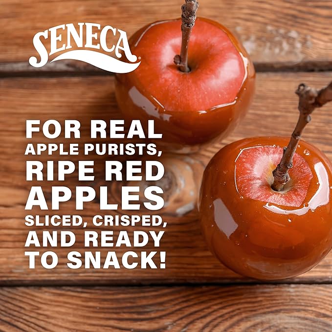 Seneca Caramel Apple Chips | Made from Fresh Apples | 100% Red Delicious Apples | Yakima Valley Orchards | Crisped Apple Perfection | Foil-Lined Freshness Bag | 0.7 ounce (Pack of 24)