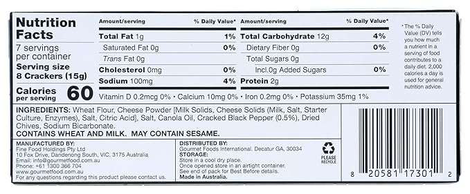 2's Company Cracked Pepper Wafer Cracker for Cheese, 3.5 Oz
