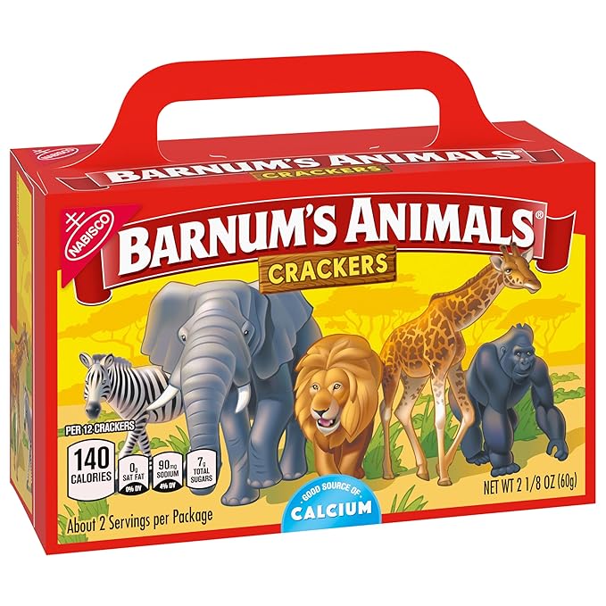 BARNUM'S Original Animal Crackers, Bulk Kids Snacks, 12 - 2.13 oz Boxes