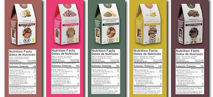 Ambrozia Vegan Snack Biscuits ??Coconut & Cranberry - Soft Baked, No Added Sugar, Clean Label, High Fiber & Wholesome Ingredients, Kid-Friendly, Healthy Snacks for Active Lifestyles, 4 x 4.58 Oz