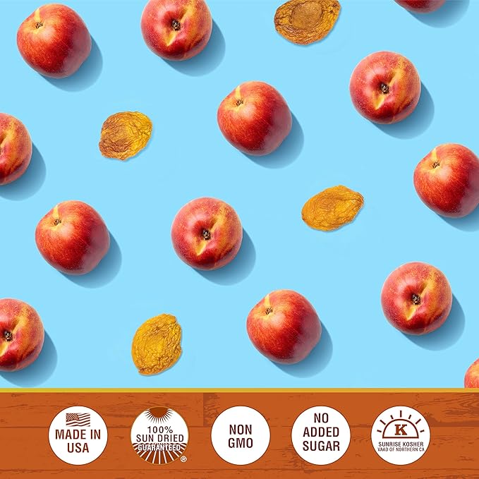 Traina Home Grown California Sun Dried Nectarines - Healthy & Non-GMO, Sweet Flavor, Sun Dried Fruit, No Sugar Added, Perfect Snack In Resealable Pouch (20 Oz)