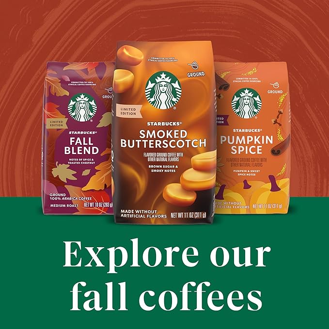 Starbucks Ground Coffee, Medium Roast Coffee, Fall Blend, 100% Arabica, Limited Edition, 1 Bag (17 Oz)