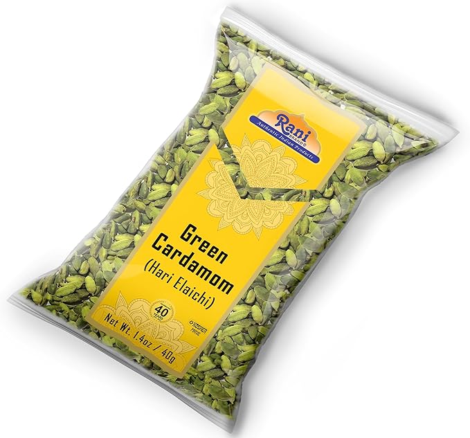 Rani Green Cardamom Pods Spice (Hari Elachi) 1.4oz (40g) ~ All Natural | Vegan | Gluten Friendly | NON-GMO | Kosher | Product of India