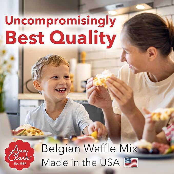 Ann Clark Gourmet Belgian Waffle Mix, 16 oz. Made in USA