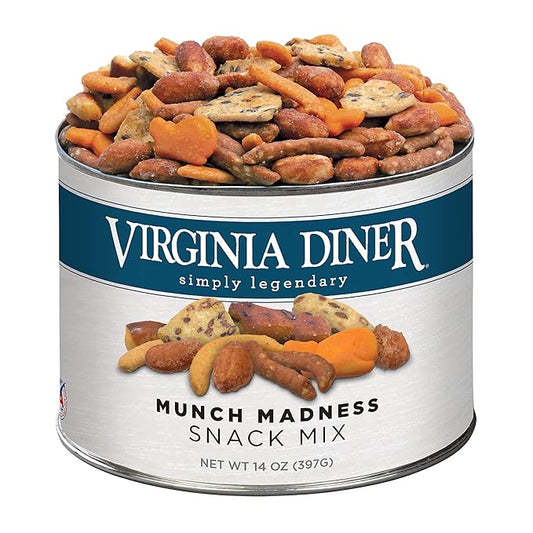 Virginia Diner Munch Madness Sweet and Savory Gourmet Snack Virginia Peanuts Gift Set with Sesame Sticks 18 Ounce (Pack of 1) Honey Cheddar Crunch Mix