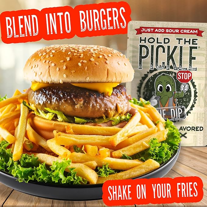 Hold The Pickle Dill Pickle Seasoning Dip Mix ??Vegan Dill Pickle Seasoning for Cooking, Popcorn, Chips & More ??All Natural, Non-GMO, Gluten Free, Kosher - 3 Pack