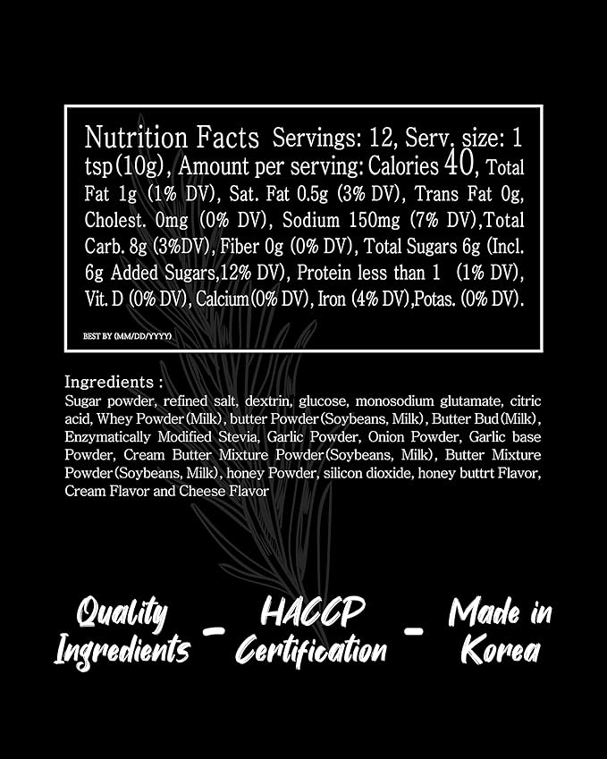 Funtable Honey Butter Seasoning (4.2 oz, 120g) - Honey & Creamy Butter Flavor Powder, Easy to Use. Perfect Seasoning for Chicken, Nuggets, Popcorn, Nachos & More.