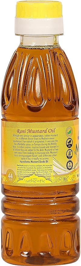 Rani Mustard Oil (Kachi Ghani) 6.76 Ounce (200ml) NON-GMO | Gluten Free | Vegan | 100% Natural | Kosher