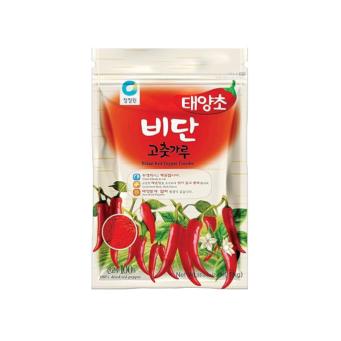 Chung Jung One Premium Korean Bidan Red Chili Pepper Powder Gochugaru, (2.2 Lbs) (Fine, 2.2 Pound (Pack of 1))