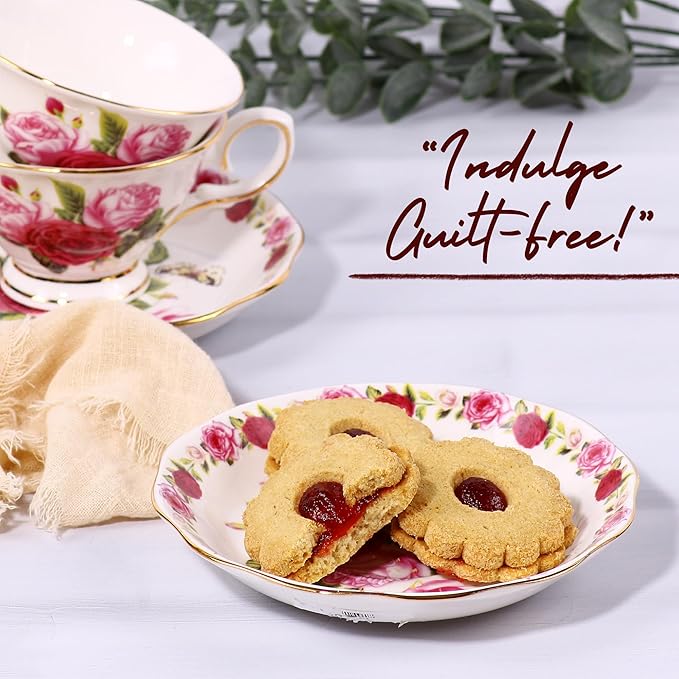Sugar Free Cookies by Stern?™s Bakery | [10 Count] Strawberry Filled Linzer Tarts | Sugar Free Cookies and Snacks for Diabetics | Low Carb Snacks for Adults