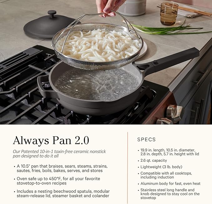 Our Place Cookware Set - 13-Piece Kit Including the Always Pan, Perfect Pot and Spatulas | Multifunctional, Toxin-Free Nonstick | Heat Safe up to 450°F | Oven, Stove, Induction Compatible | Char