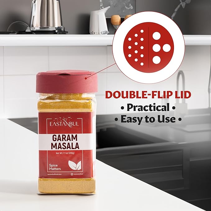 Eastanbul Garam Masala, 7.1oz Garam Masala Spice Powder Mix, Indian Spice, Top Culinary Grade Seasoning, Sodium Free, Sugar Free, No MSG, No Filler, Vegan