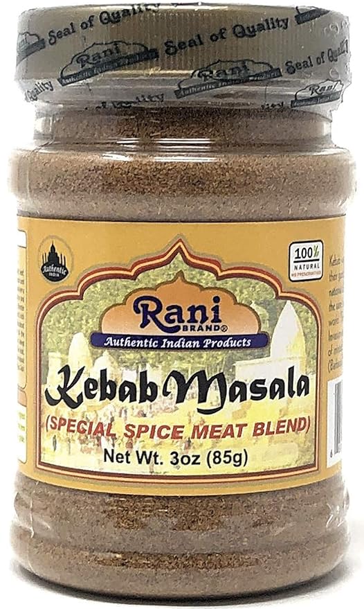 Rani Kebab Masala Indian Spice Blend for Meat Dishes 3oz (85g) PET Jar ~ All Natural, Salt-Free | Vegan | No Colors | Gluten Friendly | NON-GMO | Indian Origin