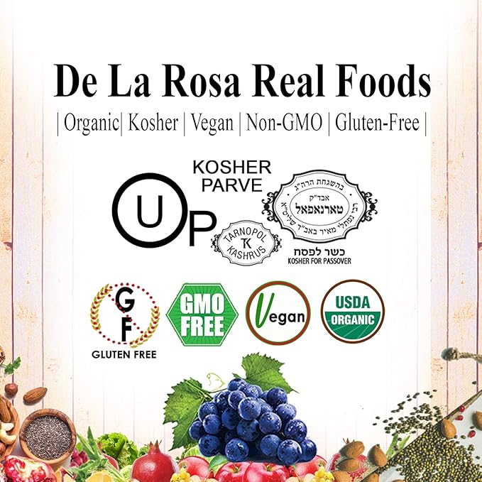 De La Rosa Organic Balsamic Vinegar, Kosher for Passover, Vegan & Gluten Free, Balsamic Vinegar Dressing for Salads and Marinades, 16.9 oz (Pack of 2)