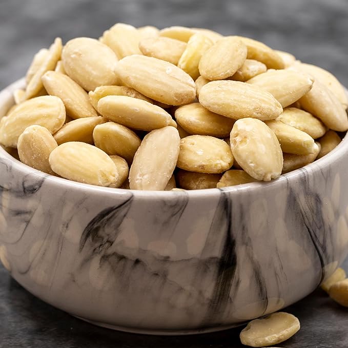 Yupik Whole Blanched California Almonds, 2.2 lb, Skinless, Unsalted, Gluten-Free, Kosher, Raw, Good Source Of Protein, Fiber, Iron & Calcium, Low In Carb, Pack of 6