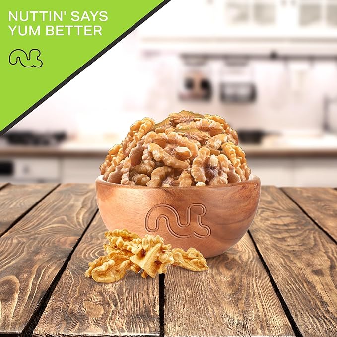 NUT CRAVINGS - Raw Walnuts Halves & Pieces, Unsalted, Shelled, (48oz - 3 LB) Bulk Nuts Packed Fresh in Resealable Bag - Kosher Healthy Snack, Food Assortments Ideal for Trail Mixed Nuts
