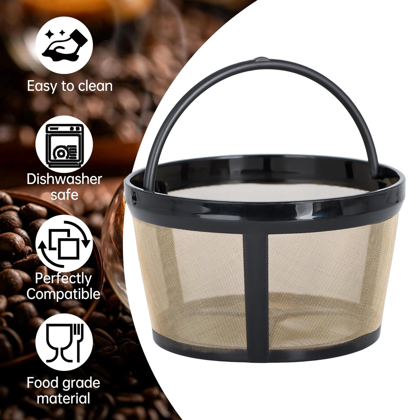 Reusable Coffee Filters Compatible with Mr 4 Cup 5 Cup Coffee Maker, 2 PACK