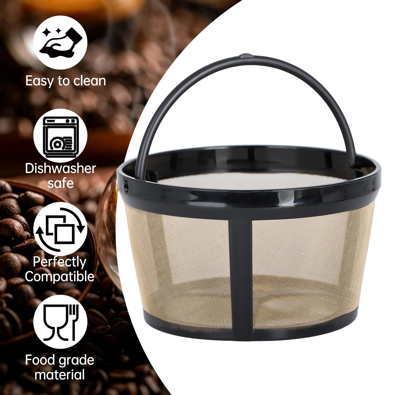Reusable Coffee Filters Compatible with Mr 4 Cup 5 Cup Coffee Maker, 2 PACK