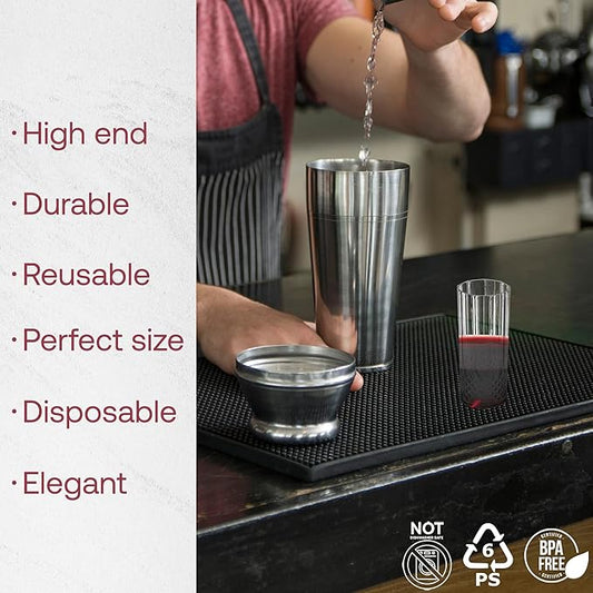 Smarty Had A Party 14 oz Plastic Wine Glasses Pack of 48, Unbreakable Crystal Clear Glasses for Cocktails, Weddings, and Events, Durable Drinkware for Parties