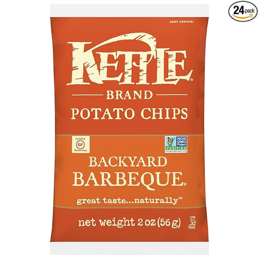 Kettle Brand Potato Chips, Backyard Barbeque, 2 Ounce Bag (Pack of 24)