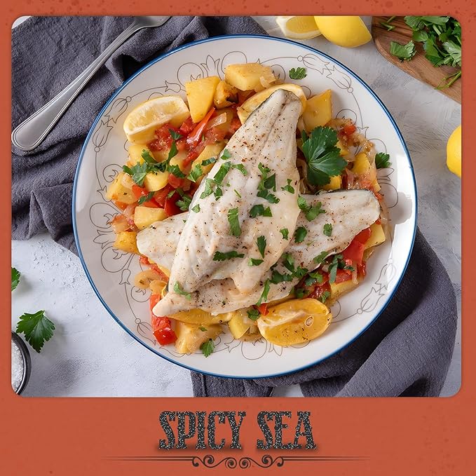 Fresh Finest Spicy Sea Seasoning - 8.25oz (234g) - Oceanic, Authentic, Kosher, All-Natural, Non-GMO, Gluten-Free