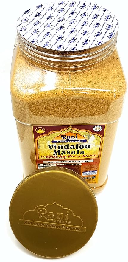 Rani Vindaloo Curry Masala Indian Spice Blend 80oz (5lbs) 2.27kg Bulk PET Jar ~ All Natural | Salt Free | Vegan | Gluten Friendly| NON-GMO | No colors | Indian Origin