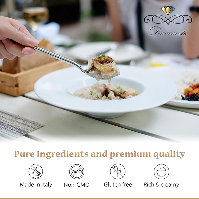 Diamante Italy Cream of Balsamic Vinegar with White Truffle Vinegar of Modena IGP - Gourmet & Luxurious Vinegar for Dressing, Dipping & Glazing - Non GMO & Made in Italy - 250ml
