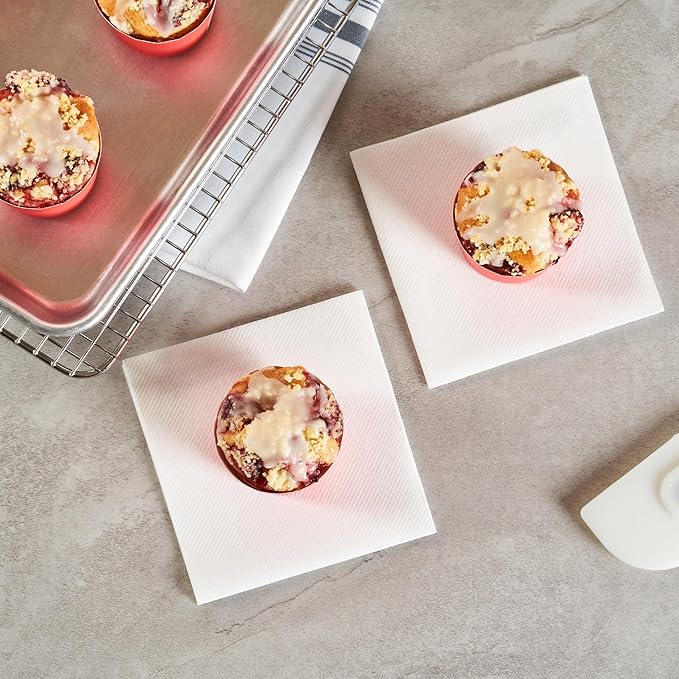 Panificio 3 Ounce Cupcake Wrappers, 200 Scalloped Baking Cups - Oven-Ready, Greaseproof, Red Paper Cupcake Liners, Disposable, For Birthdays, Baby Showers, Or Weddings - Restaurantware