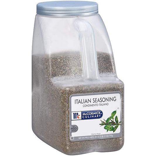 McCormick Culinary Italian Seasoning, 1.75 lb - One 1.75 Pound Container of Italian Seasoning Blend for Mediterranean Cuisine, Perfect for Pasta Sauces, Meatballs, Pizza, Soups, Chicken and More