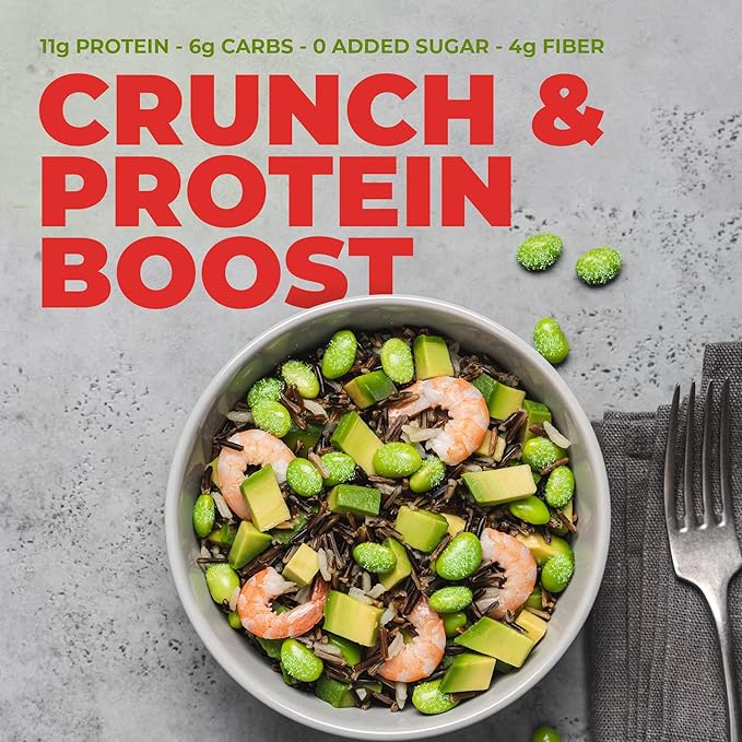 Crunchy Dry Roasted Edamame Beans Snack by Zest Delites, Sriracha, Vegan, Low Calorie (110cal) High Protein Snacks (11g), Low Carb, Keto, Gluten Free, 0.9 oz 24 Packs