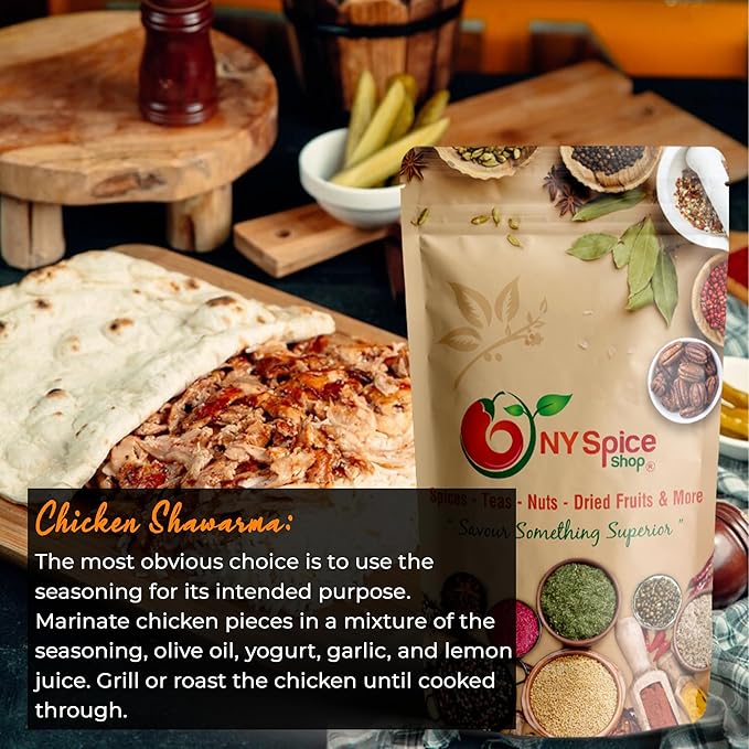 NY Spice Shop Chicken Shawarma Seasoning - Authentic Mediterranean Blend Grilling Spices for Chicken - Fresh Middle Eastern Spice Mix - 6 Ounce