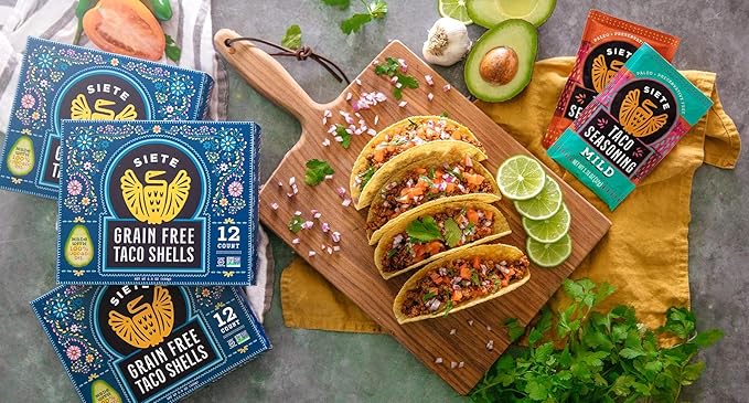 Siete Taco Seasoning Mix Pack | Gluten Free | Vegan | Paleo | Preservative Free | Whole 30 Approved | 3 Mild, 3 Spicy (6 Packets)