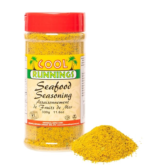 Cool Runnings Seafood Seasoning 330g - Authentic Caribbean Spice Blend for Enhancing Grilled, Baked, and Fried Fish and Seafood Dishes