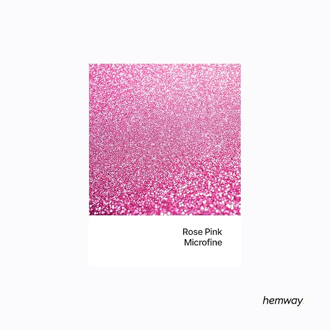Hemway Premium Glitter Shaker - Rose Pink | 125g Microfine Metallic Flake Sequins for Resin & Epoxy Crafts | Craft Supplies for Tumblers, Festival, Art