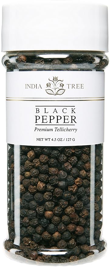 India Tree Pepper, Tellicherry, 4.5 oz (Pack of 3)