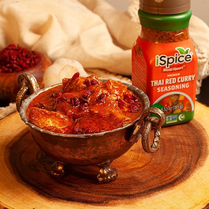 iSpice - THAI RED CURRY SEASONING World Flavor Super Spice Blend | All Natural | Ready to use as is | No preparation is necessary